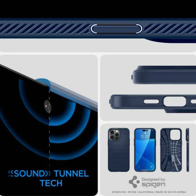 Etui Spigen Liquid Air iPhone 14 Pro Navy Blue