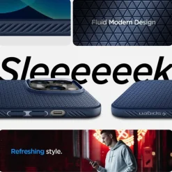 Etui Spigen Liquid Air iPhone 14 Pro Navy Blue