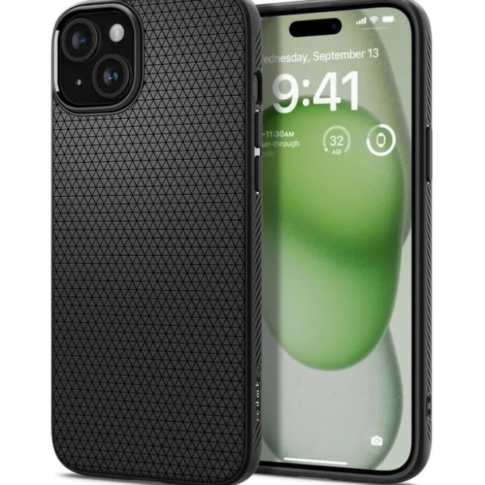 Etui Spigen Liquid Air iPhone 15 Plus Matte Black Case