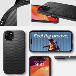 Etui Spigen Liquid Air iPhone 15 Plus Matte Black Case