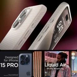 Etui Spigen Liquid Air iPhone 15 Pro Natural Titanium