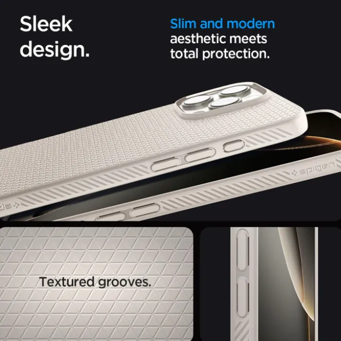 ETUI SPIGEN LIQUID AIR IPHONE 16 PRO MAX NATURAL TITANIUM