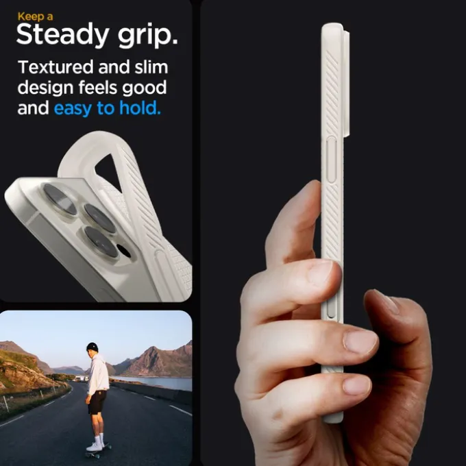 ETUI SPIGEN LIQUID AIR IPHONE 16 PRO MAX NATURAL TITANIUM