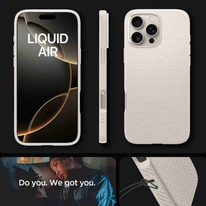 ETUI SPIGEN LIQUID AIR IPHONE 16 PRO MAX NATURAL TITANIUM