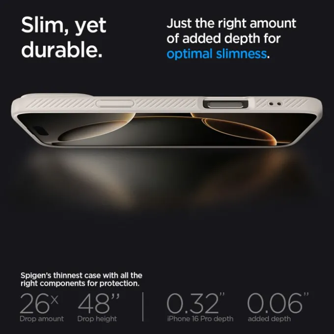 ETUI SPIGEN LIQUID AIR IPHONE 16 PRO MAX NATURAL TITANIUM