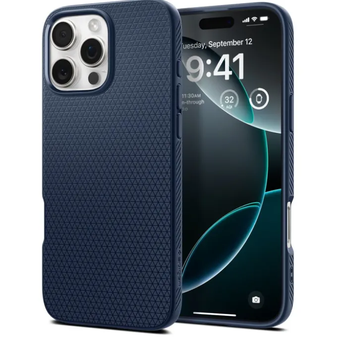 ETUI SPIGEN LIQUID AIR IPHONE 16 PRO MAX NAVY BLUE