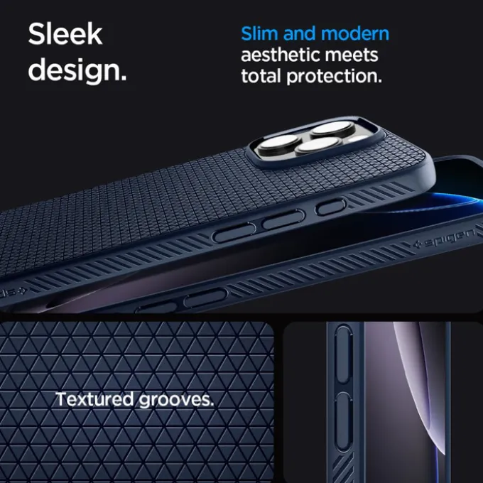 ETUI SPIGEN LIQUID AIR IPHONE 16 PRO MAX NAVY BLUE