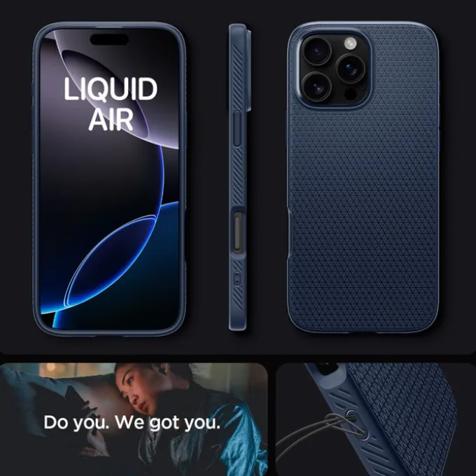 ETUI SPIGEN LIQUID AIR IPHONE 16 PRO MAX NAVY BLUE