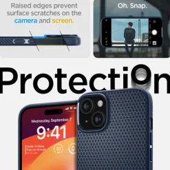 Etui Spigen Liquid Air iPhone 15 Navy Blue Case