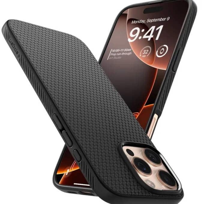 ETUI SPIGEN LIQUID AIR IPHONE 16 PRO MATTE BLACK