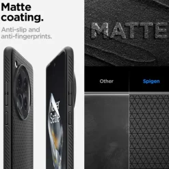 Etui Spigen Liquid Air Oneplus 12 Matte Black Case