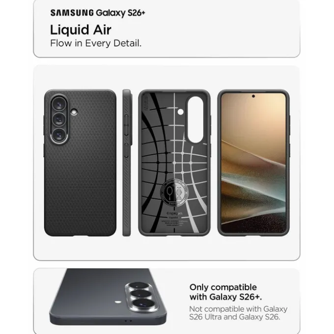 ETUI SPIGEN LIQUID AIR SAMSUNG GALAXY S26+ PLUS MATTE BLACK