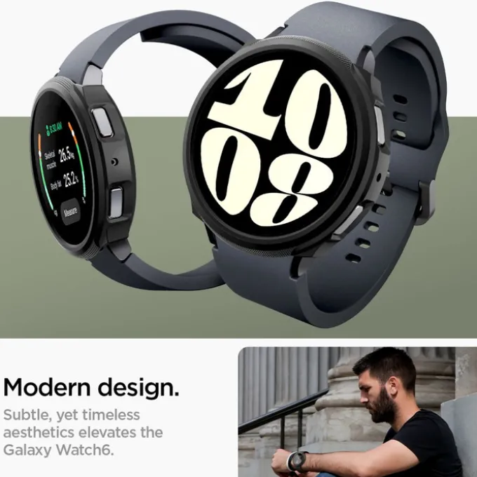 Etui Spigen Liquid Air Samsung Galaxy Watch 6 (44 MM) Matte Black Case