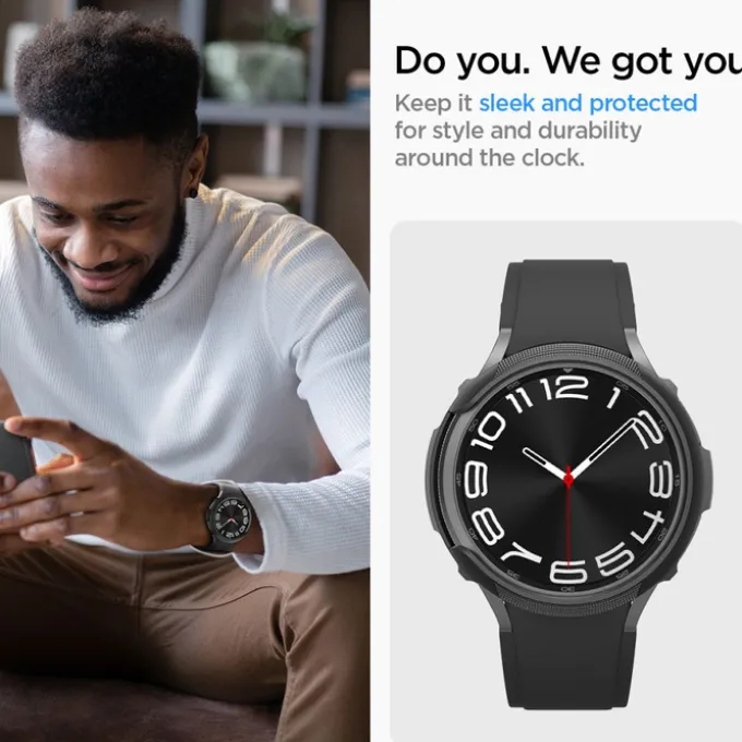 Etui Spigen Liquid Air Samsung Galaxy Watch 6 Classic (47 MM) Matte Black Case