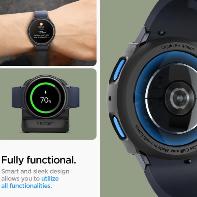 ETUI SPIGEN LIQUID AIR SAMSUNG GALAXY WATCH 7 (44 MM) MATTE BLACK
