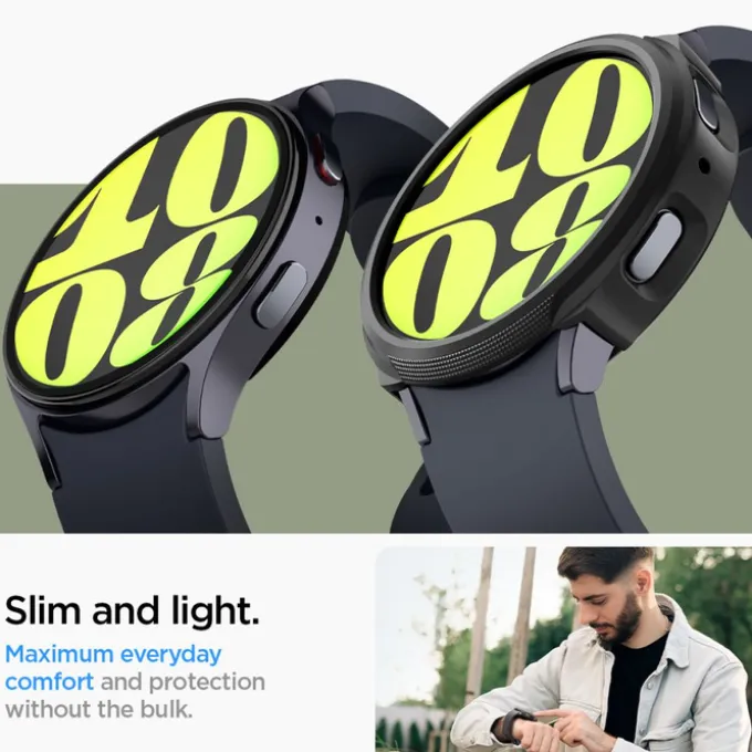 ETUI SPIGEN LIQUID AIR SAMSUNG GALAXY WATCH 7 (44 MM) MATTE BLACK