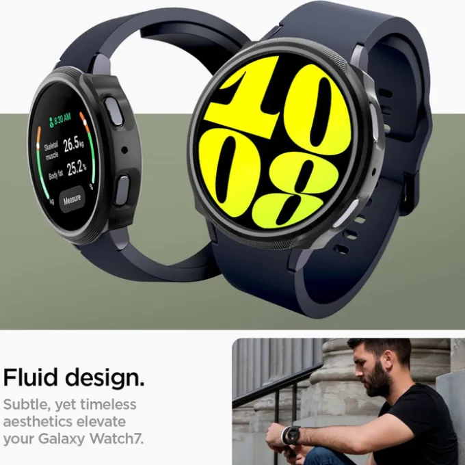 ETUI SPIGEN LIQUID AIR SAMSUNG GALAXY WATCH 7 (40 MM) MATTE BLACK