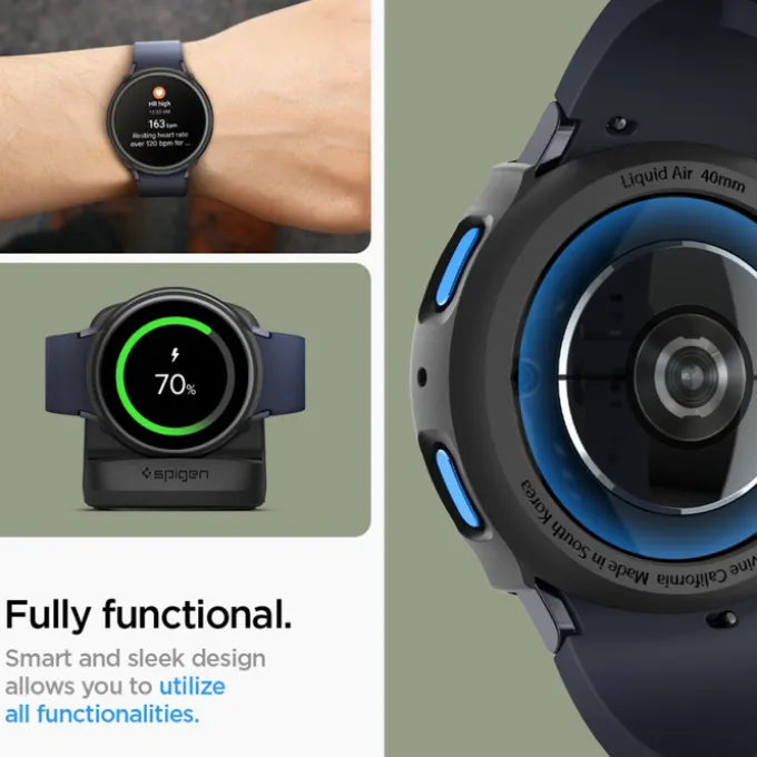 ETUI SPIGEN LIQUID AIR SAMSUNG GALAXY WATCH 7 (40 MM) MATTE BLACK