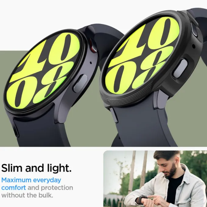 ETUI SPIGEN LIQUID AIR SAMSUNG GALAXY WATCH 7 (40 MM) MATTE BLACK