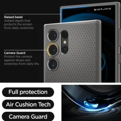 Etui Spigen Liquid Air Samsung Galaxy S24 Ultra Marble Grey Case