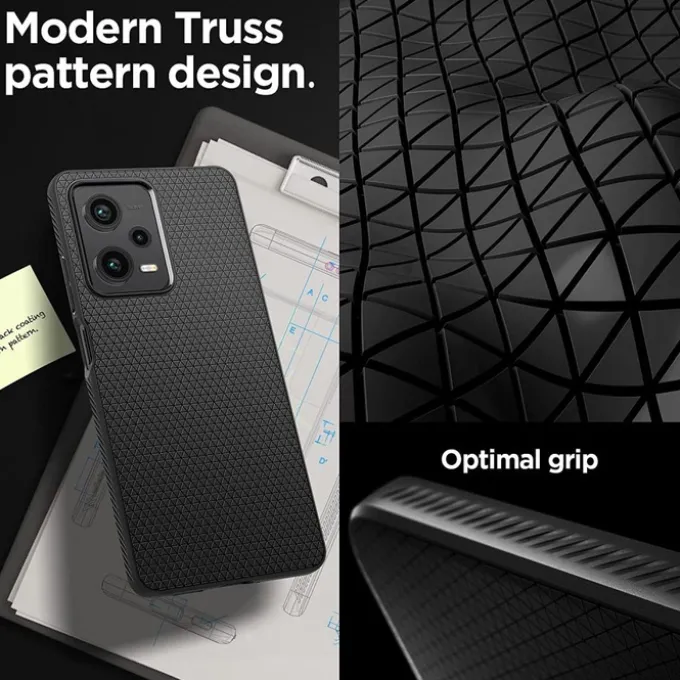 Etui Spigen Liquid Air Xiaomi Redmi Note 12 Pro 5G / Poco X5 Pro 5G Matte Black