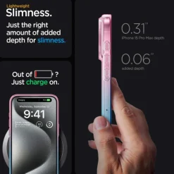 Etui Spigen Liquid Crystal iPhone 15 Pro Gradation Pink Case