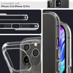 Etui SPIGEN Liquid Crystal iPhone 12 12 Pro Crystal Clear Przeźroczyste Case