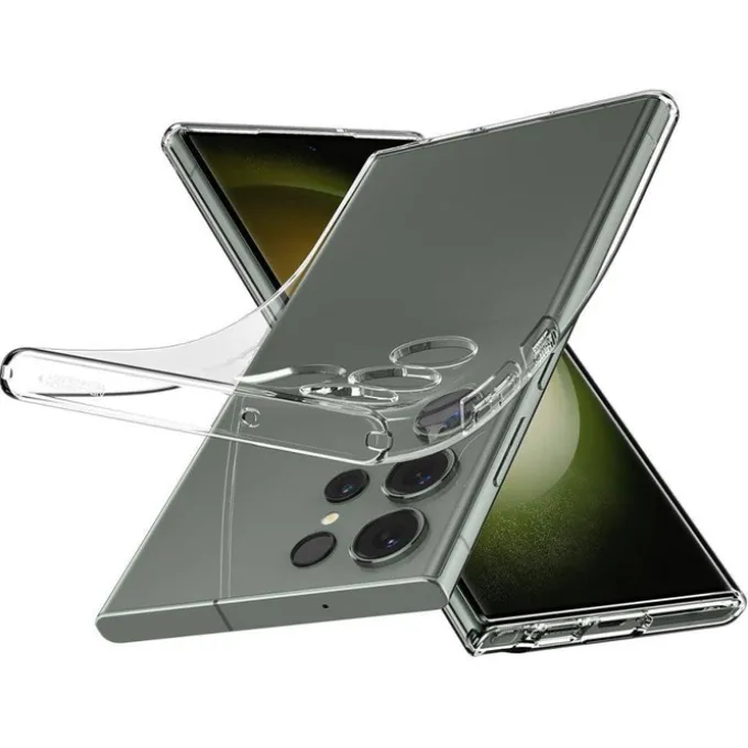 Etui Spigen Liquid Crystal Samsung S23 Ultra Crystal Clear Przezroczysty Case