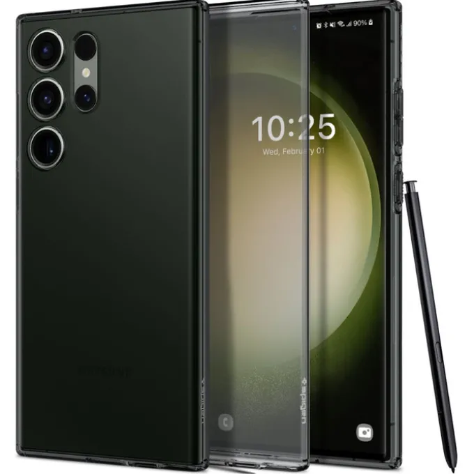 Etui Spigen Liquid Crystal Samsung S23 Ultra Space Crystal Przezroczysty Case