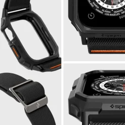 Etui SPIGEN LITE FIT ”PRO” APPLE WATCH 4 / 5 / 6 / 7 / 8 / 9 / SE (44 / 45 MM) MATTE BLACK