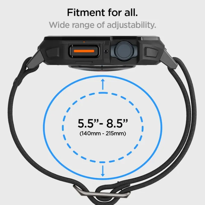 Etui SPIGEN LITE FIT ”PRO” APPLE WATCH 4 / 5 / 6 / 7 / 8 / 9 / SE (44 / 45 MM) MATTE BLACK