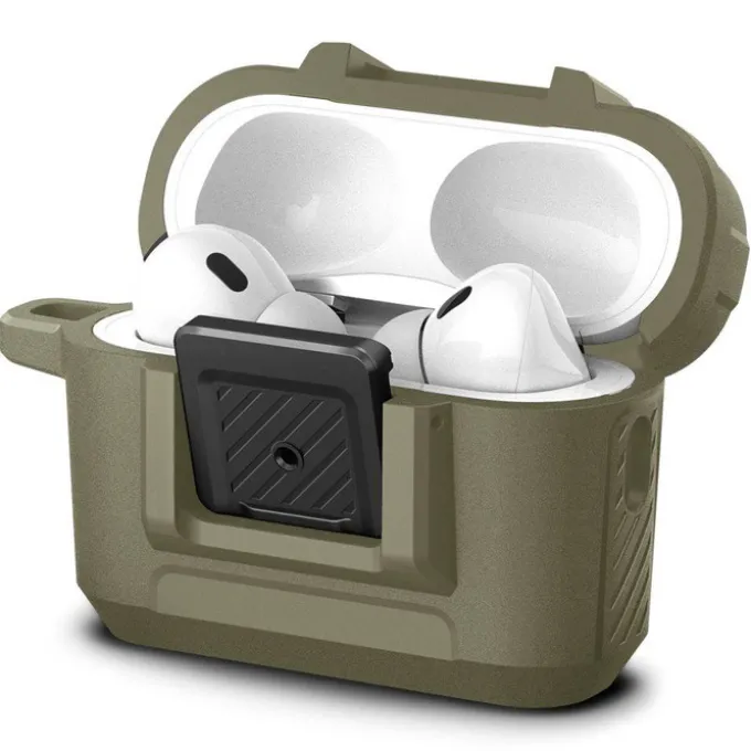 Etui Spigen Lock Fit Airpods Pro 1 / 2 Vintage Khaki Case
