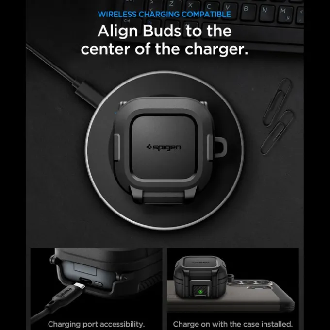 ETUI SPIGEN LOCK FIT SAMSUNG GALAXY BUDS 4 / 4 PRO MATTE BLACK