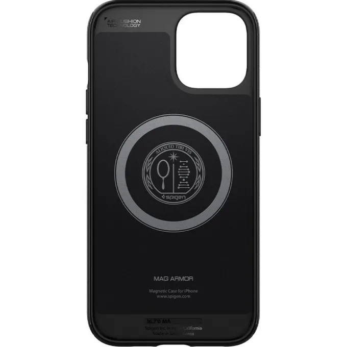 Etui SPIGEN Mag Armor iPhone 12 12 Pro Matte Black Czarne Case