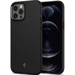 Etui SPIGEN Mag Armor iPhone 12 12 Pro Matte Black Czarne Case