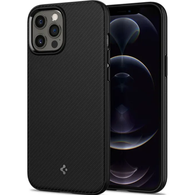 Etui SPIGEN Mag Armor iPhone 12 12 Pro Matte Black Czarne Case