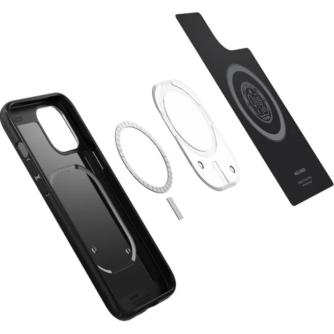 Etui SPIGEN Mag Armor iPhone 12 12 Pro Matte Black Czarne Case