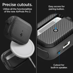 Etui Spigen Mag Armor Magsafe Apple Airpods Pro 1 / 2 Matte Black Case