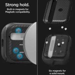 Etui Spigen Mag Armor Magsafe Apple Airpods Pro 1 / 2 Matte Black Case