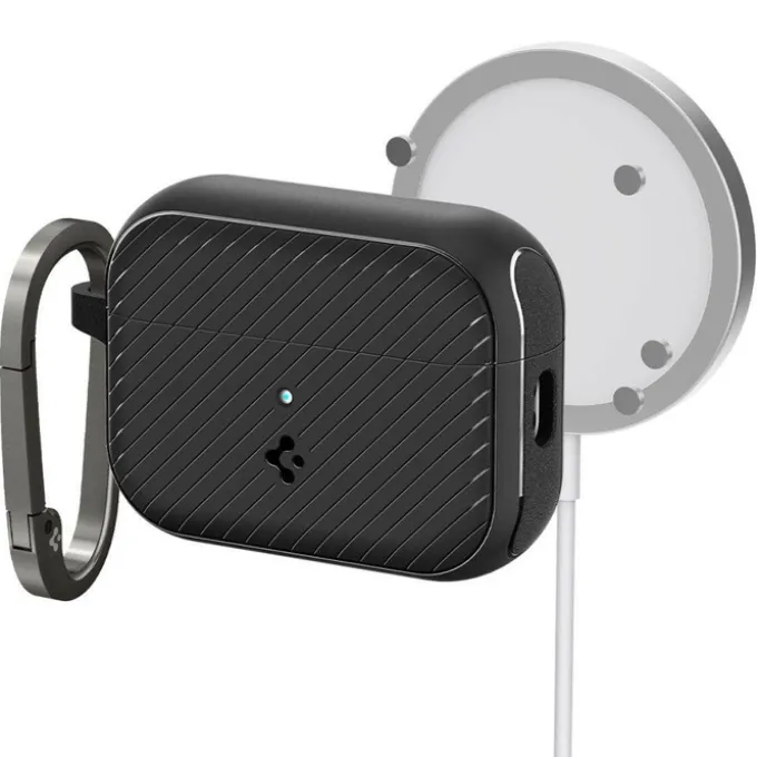 Etui Spigen Mag Armor Magsafe Apple Airpods Pro 1 / 2 Matte Black Case