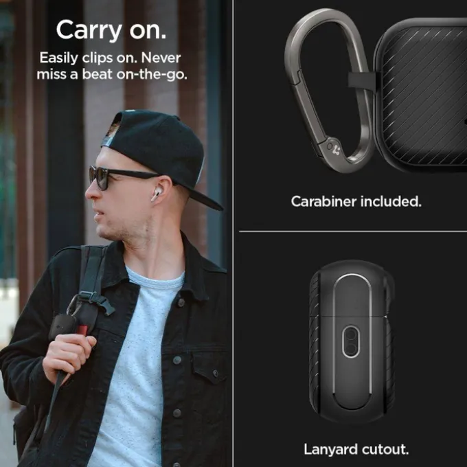 Etui Spigen Mag Armor Magsafe Apple Airpods Pro 1 / 2 Matte Black Case