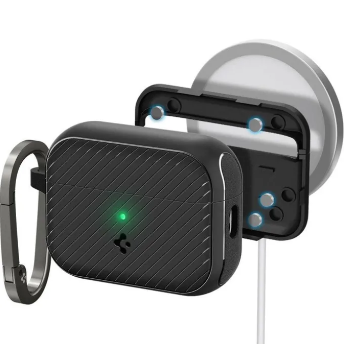 Etui Spigen Mag Armor Magsafe Apple Airpods Pro 1 / 2 Matte Black Case