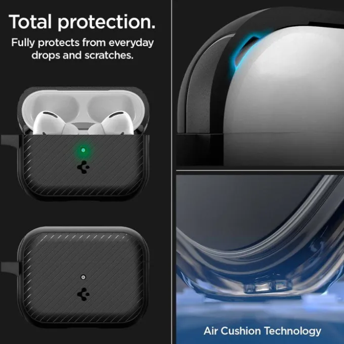 Etui Spigen Mag Armor Magsafe Apple Airpods Pro 1 / 2 Matte Black Case