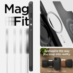 Etui Spigen Mag Armor Magsafe iPhone 15 Matte Black Case