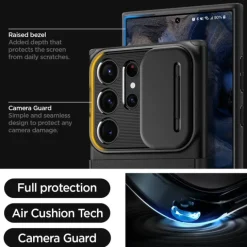 Etui Spigen Optik Armor Galaxy S23 Ultra Black Case