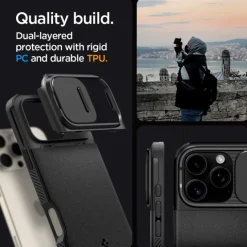 ETUI SPIGEN OPTIK ARMOR MAG MAGSAFE IPHONE 16 PRO MAX BLACK