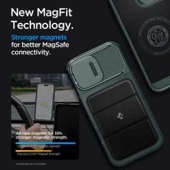 ETUI SPIGEN OPTIK ARMOR MAG MAGSAFE IPHONE 16 PRO MAX ABYSS GREEN