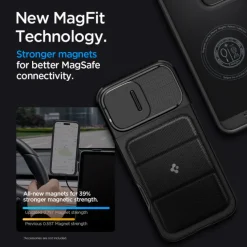 ETUI SPIGEN OPTIK ARMOR MAG MAGSAFE IPHONE 16 PRO BLACK