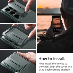 Etui Spigen Optik Armor Samsung Galaxy S24 Ultra Abyss Green Case