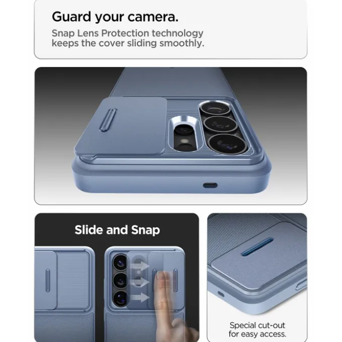 ETUI SPIGEN OPTIK ARMOR SAMSUNG GALAXY S26 ULTRA LIGHT BLUE